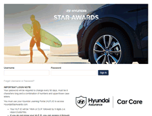 Tablet Screenshot of hyundaistarawards.com